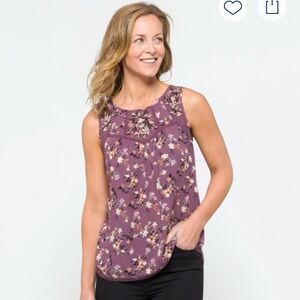 Elegant Floral Sleeveless Blouse